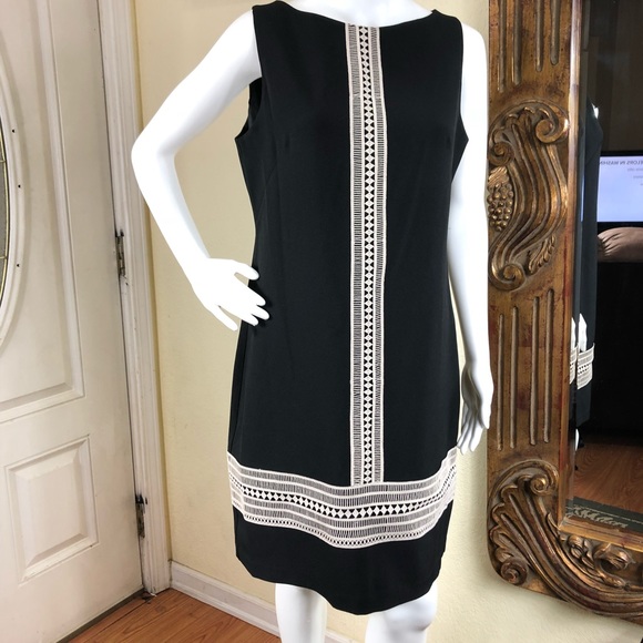 Maggy London Dress Size 8 Sheath Black  Sleeveless - Picture 5 of 6